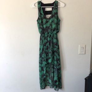 Teal and navy love culture dress